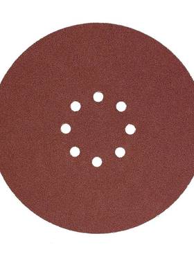 圆形砂纸植绒砂NVH纸片自粘圆盘砂拉绒片9寸纸8孔墙面光打磨抛沙