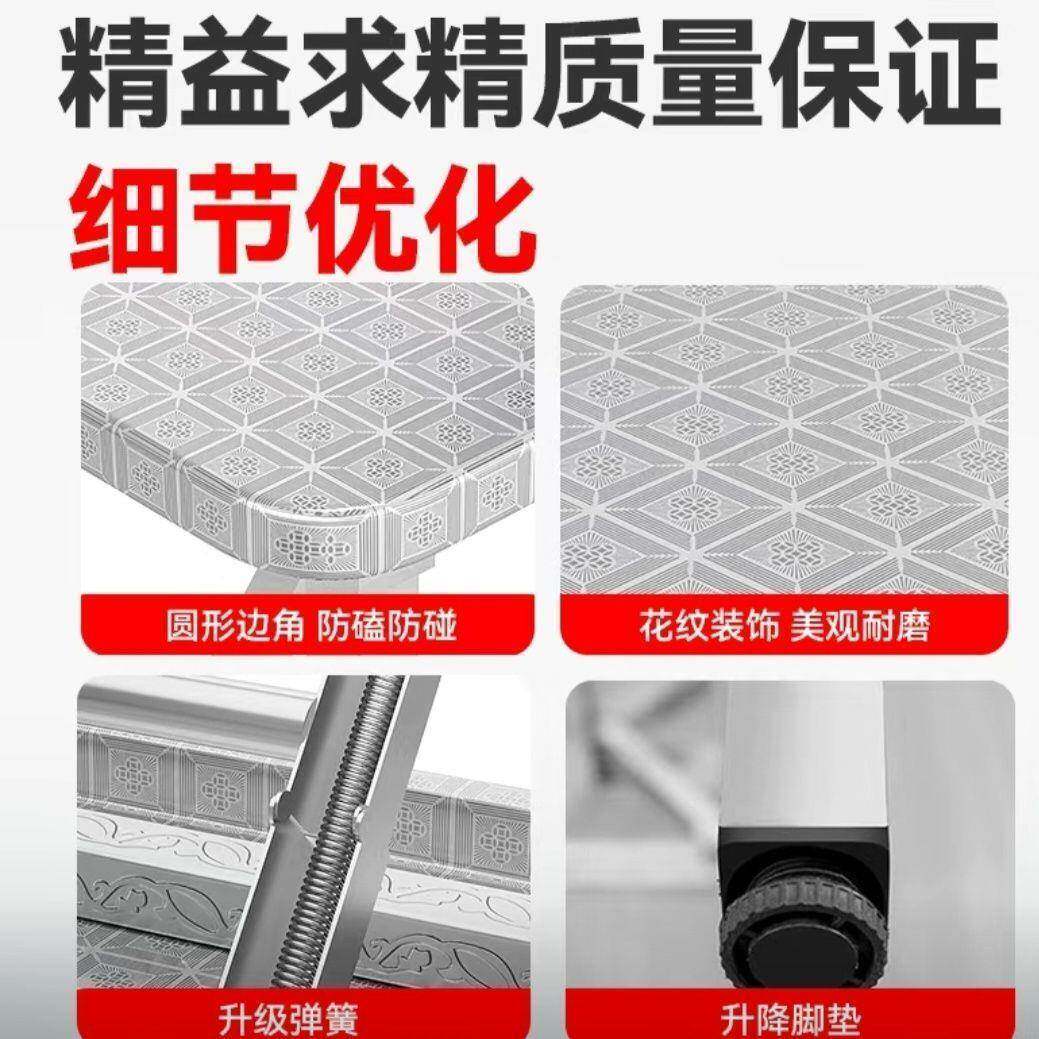叠桌不饭锈钢圆桌转折档盘店大排流水席摆FVP摊家用吃饭圆形餐桌