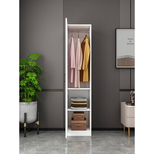 单门欧式小衣柜边柜立柜窄身柜现代简约阳台组合储物柜夹缝柜新品