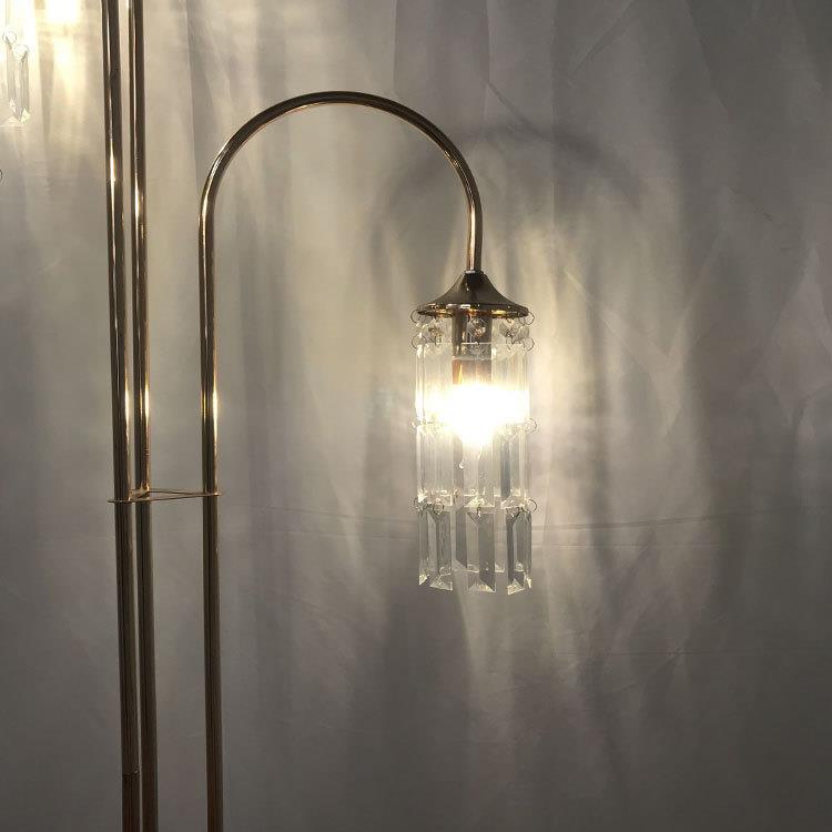 新款婚庆道具路引灯三头冰条水晶铁艺路引架婚礼舞台金色路引装饰