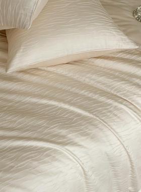 A类100s兰MN-01精天丝款棉件床贡缎提花四件套轻奢单四套床单被套