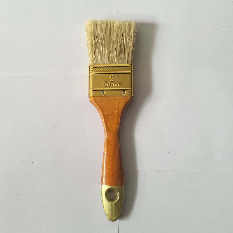 加厚木柄柄油漆刷木柄猪毛鬃丝刷扫灰刷子黄色棕毛刷装修工具