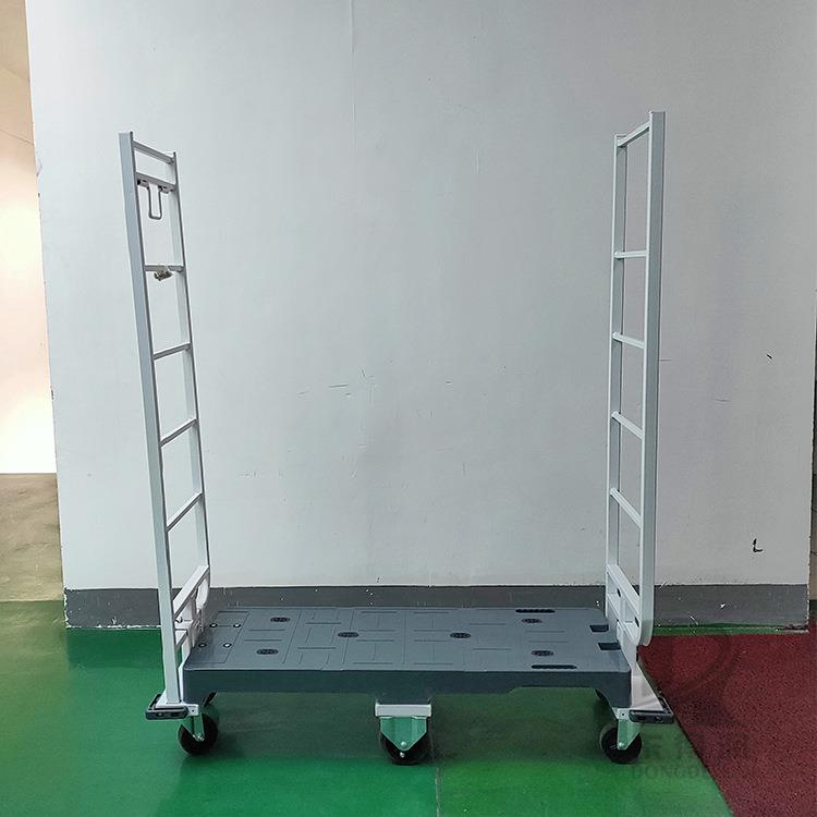 日式塑料六轮理货车六轮物流台车超市卖场拣货车U型平板推车