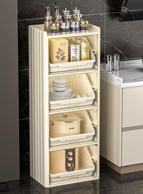 能一款置物架塑料带滑轮多功移动新守式5289-529杂物多层抽屉收纳