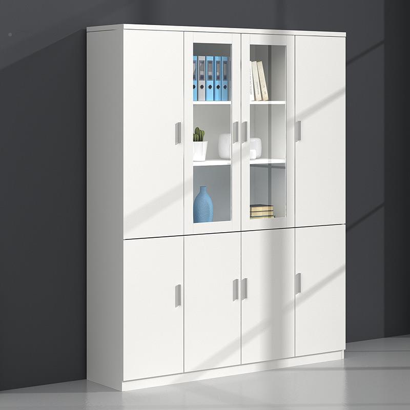 办公室质文件柜档物案柜柜办公柜带玻璃书储资可定制木料柜文件柜