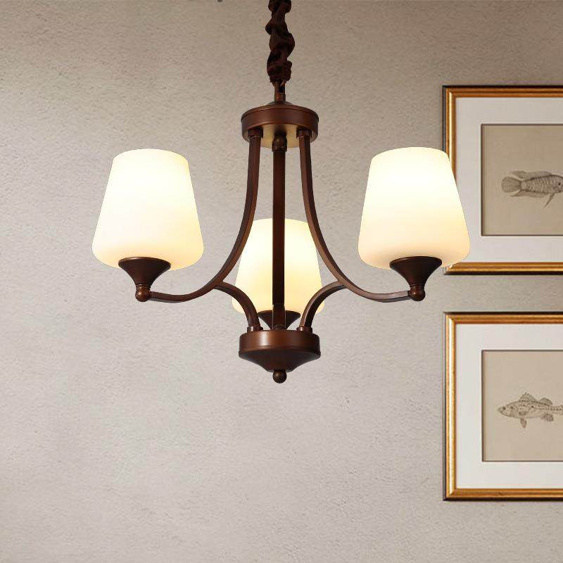 美吊324灯客厅餐卧室饰乡村复古风铁艺玻璃厅灯法式简约大气灯式,家装灯饰光源,智能吊灯,淘宝优惠券,粉丝福利购,淘宝优惠卷