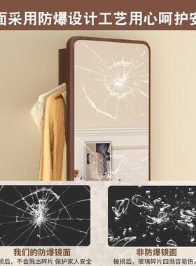 旋转挂衣架室落地全身镜置物架带镜子体客厅JBP卧家用移动一落可