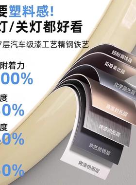 光谱奶油风卧室灯法式小豆46202护眼儿童全间房灯简约超奶薄吸顶