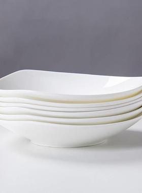 餐盘家用装盘菜CKL深盘创子碟子盘菜碟菜炒菜沙拉碗意三角盘