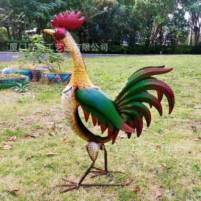墅草地动物鸭子庭院雕塑彩W-G19217绘落别家地铁田园公鸡户外艺居