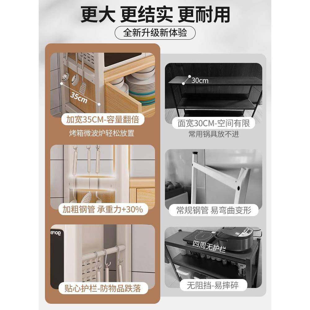 1房置物架收厨纳柜落地多边层家用柜多功能柜子储物柜橱餐柜备中