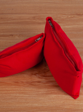 可定制logo加厚红色帆布拉链款袋旅行衣物P整理袋拉链布袋收纳袋