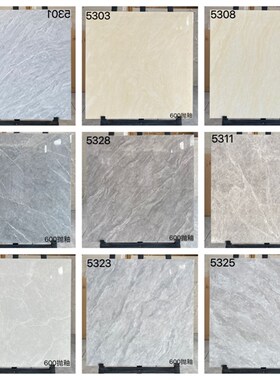 简约现代灰色通体大理石q全抛釉瓷砖600600客厅卧室工程地砖防