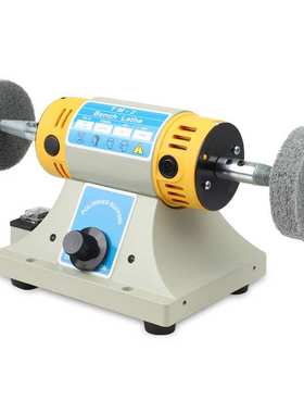 台式黄色双头布轮抛光机打磨机调速金银铜首饰抛光设备