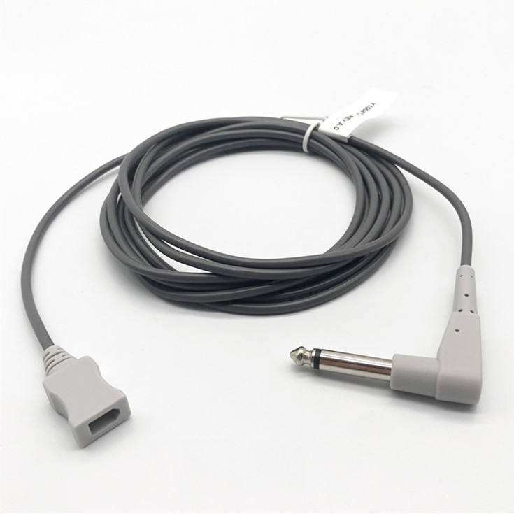 YSI400通用型心电监护仪体温传感器线6.3mm温度传感器探头转换线