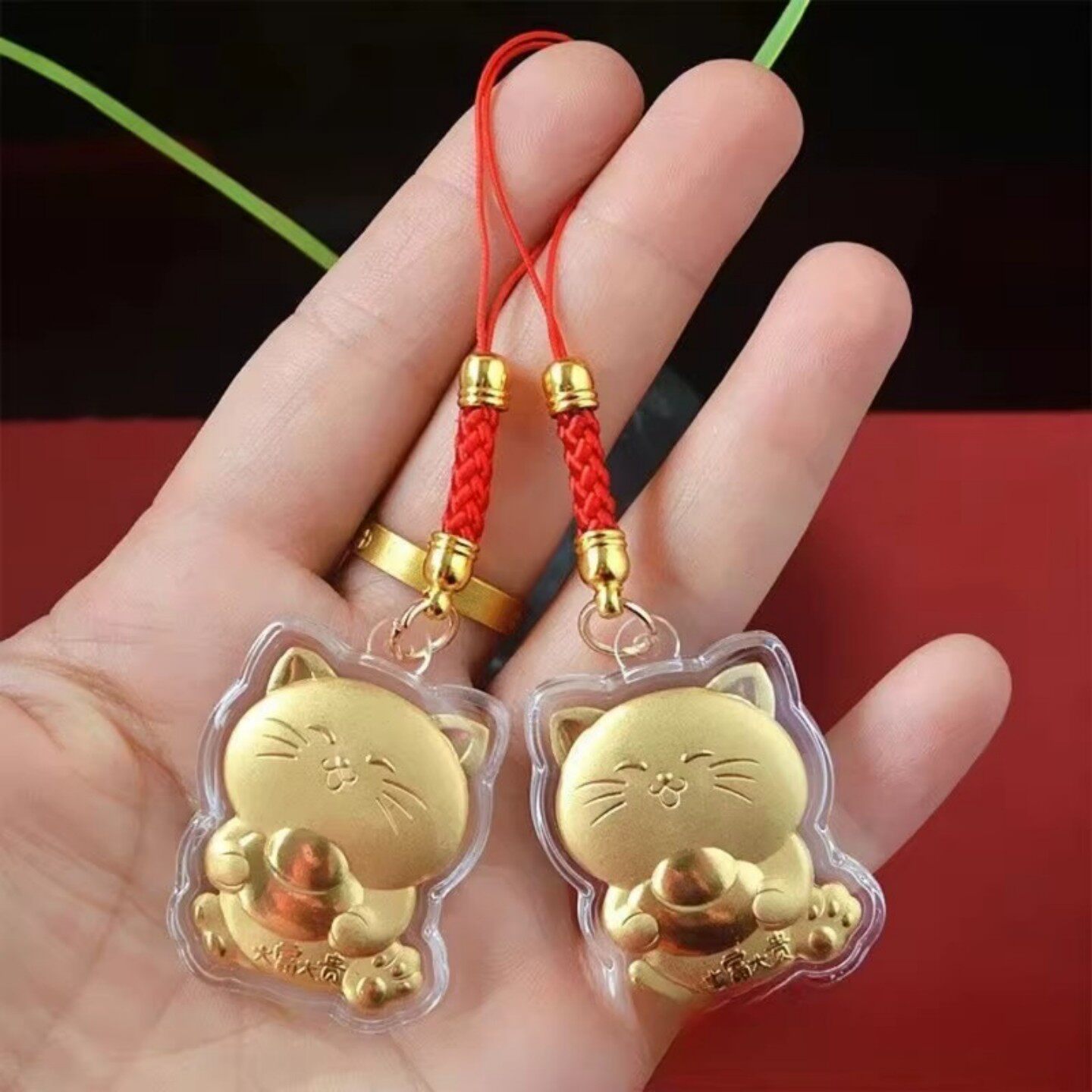 开运招财猫御守元宝猫吊坠手机链挂件钥匙扣御守护身项坠包包挂饰