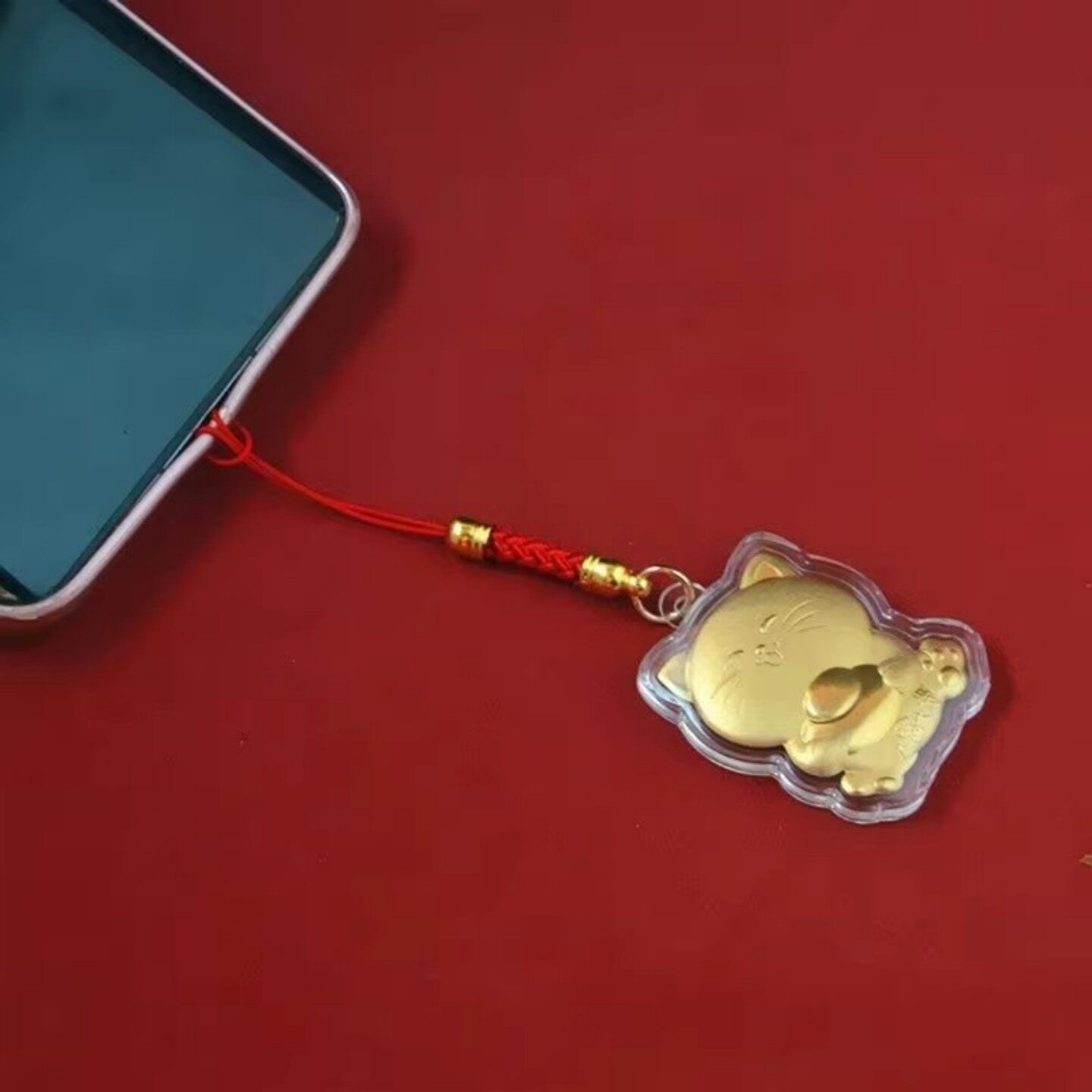 开运招财猫御守元宝猫吊坠手机链挂件钥匙扣护身项坠包包挂饰批发