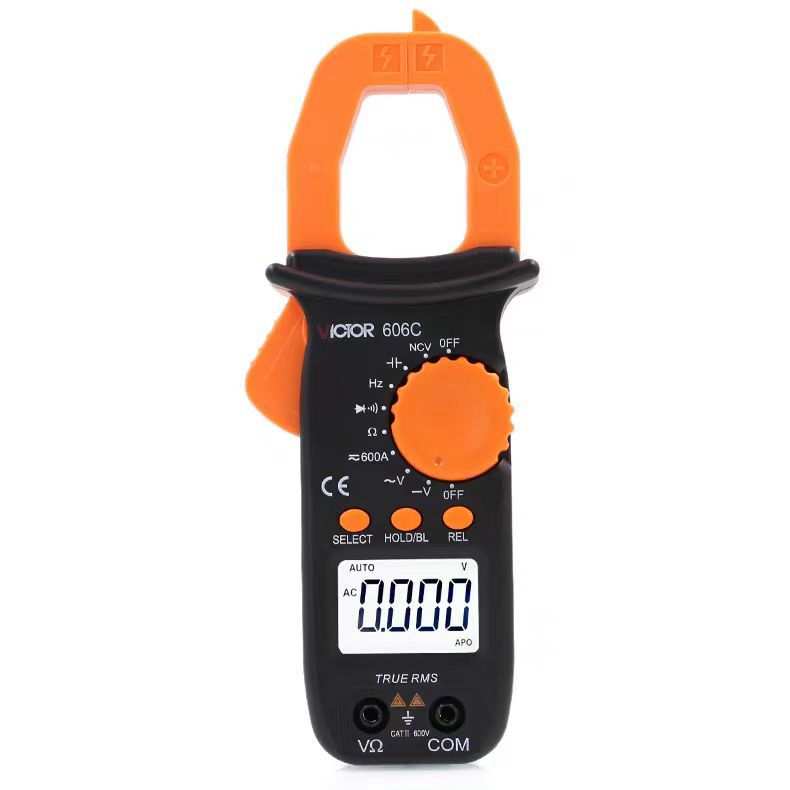多功能钳形表VC606A/606B/606C数字电流交直流数显万用表610C/B