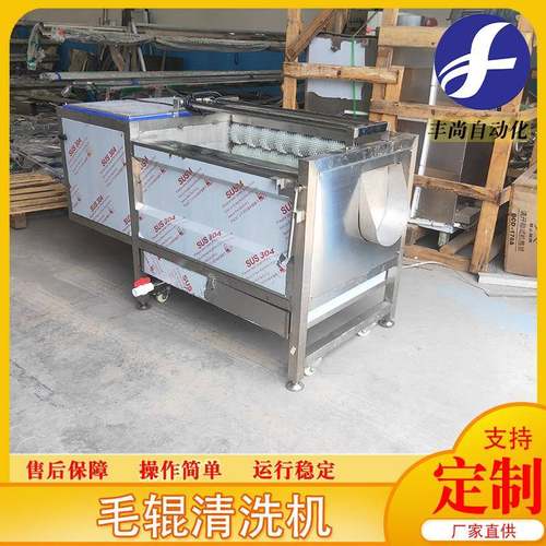 供应毛刷辊清洗机胡萝卜山药毛辊清洗机大枣毛刷辊清洗机