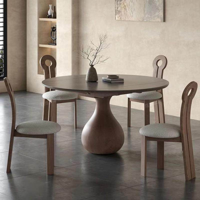 实木可伸缩餐桌岩板圆形椅组合中古现代简约小户型拉伸吃饭桌子,鲜花速递/花卉仿真/绿植园艺,割草机/草坪机,淘宝优惠券,粉丝福利购,淘宝优惠卷