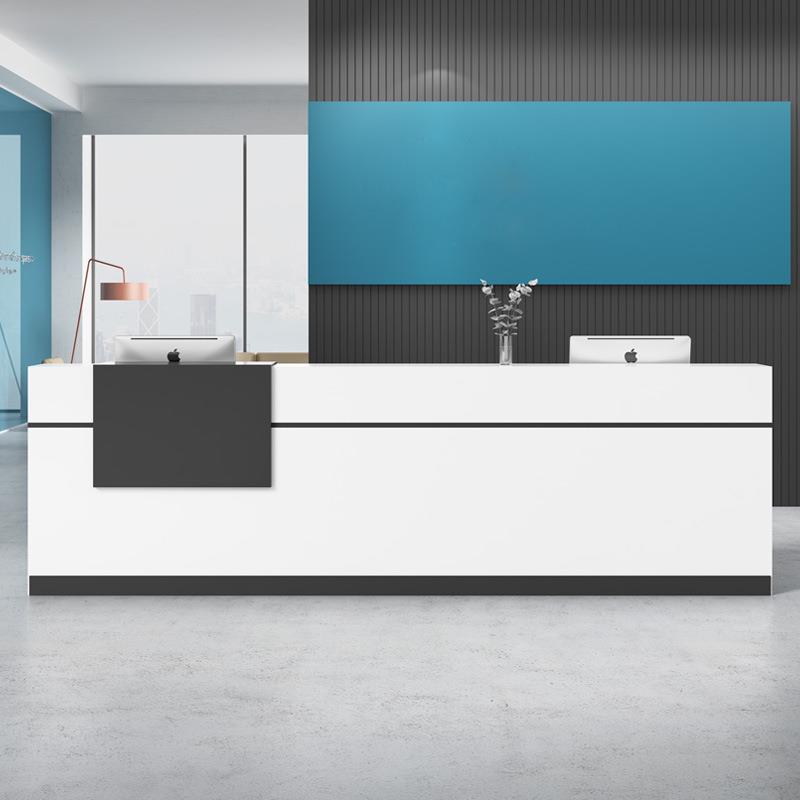 迎宾台台办公柜台咨询台大气接待桌子家具公司前台收银台多功能