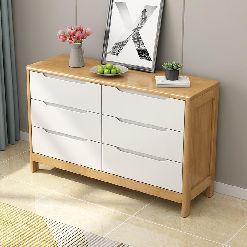北欧简约全实木五斗柜卧室收纳柜六斗柜带抽屉储物柜边柜小户型