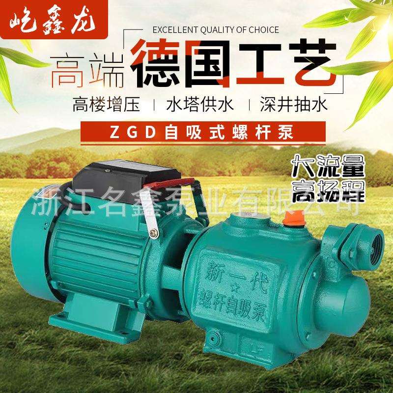 厂家直供螺杆自吸泵全自动家用增压单相吸水无塔220v抽水泵耐腐
