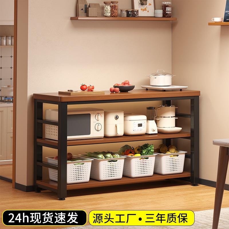 2025新款厨房多层置物架落地架靠墙摆放架微波炉锅具收纳架子搁架