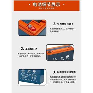 12v电瓶免维护大容量20A60安夜市摆摊照明铅酸蓄电池音响抽水