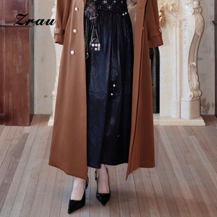 博主同款 ZRAU 新款 高级感绑带A字裙2025冬季 半身裙女 商场同款