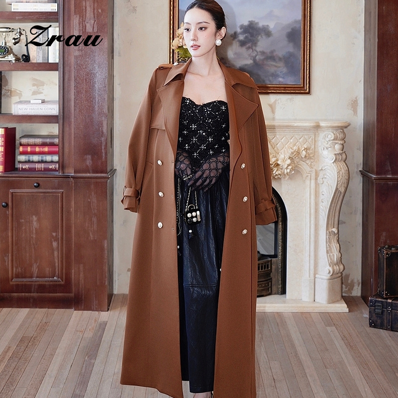 冬季新款收腰博主风衣女