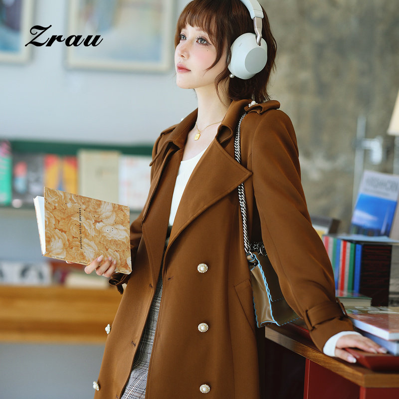 冬季新款收腰博主风衣女