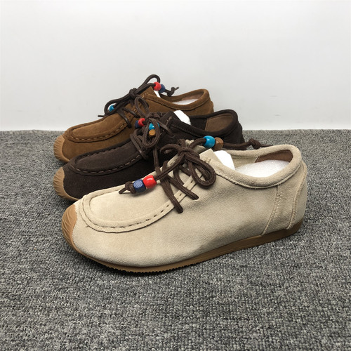 真皮反绒勃肯内增高女鞋