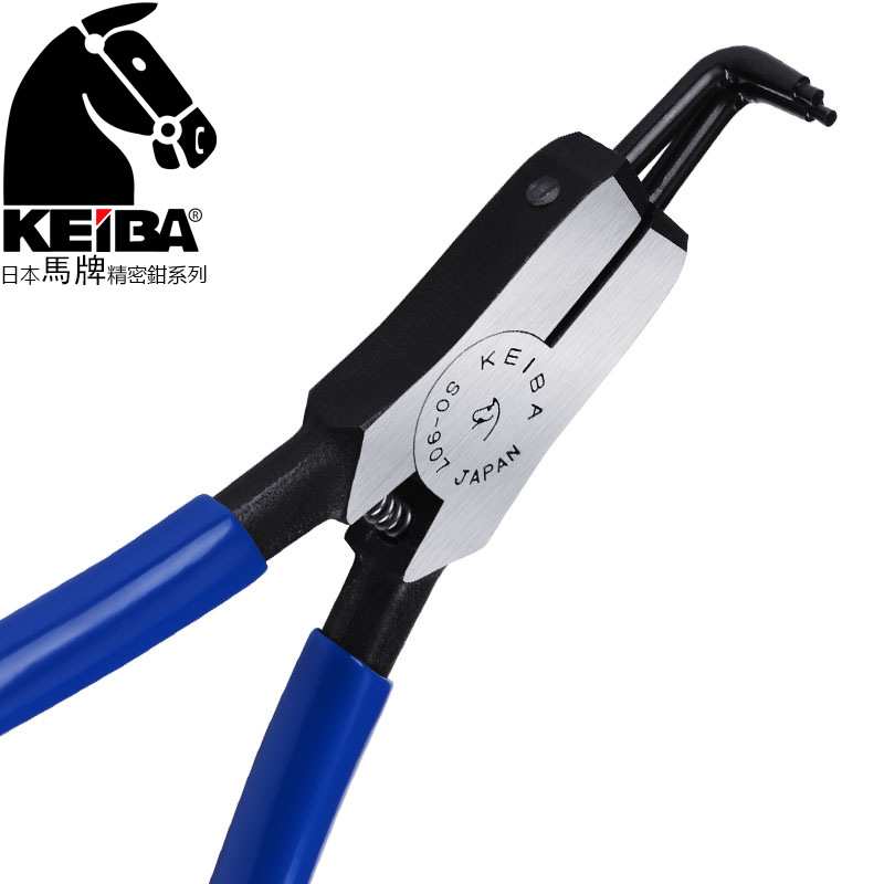 日本马牌KEIBA SO-907B进口介指钳 轴用曲嘴外卡簧钳 范围12~26mm