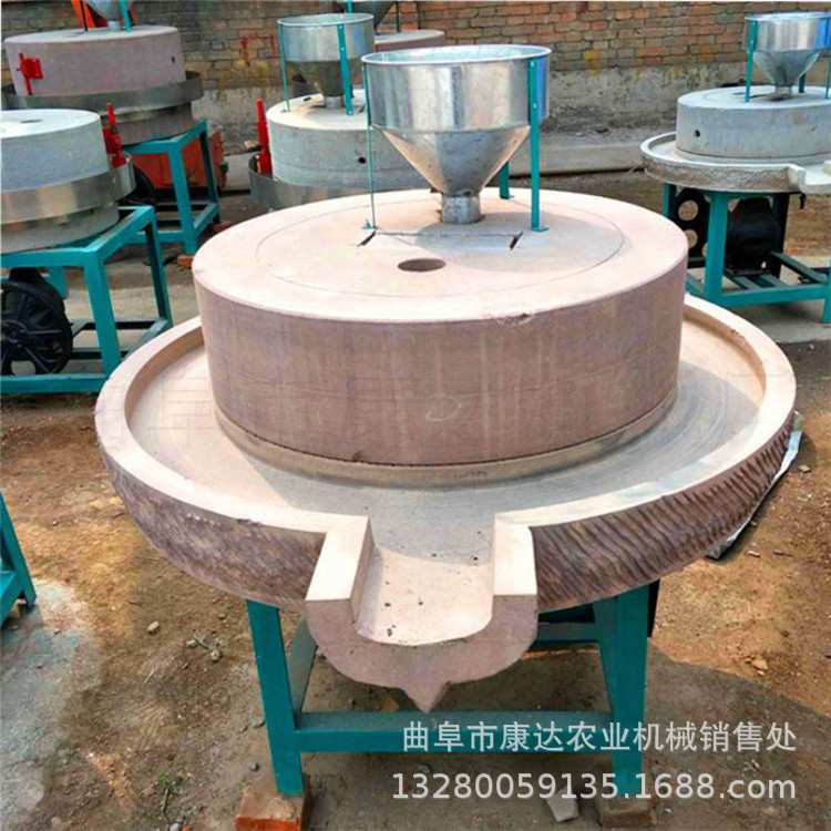 全自动石磨设备  大豆豆浆低速研磨机 70直径煎饼糊磨浆设备