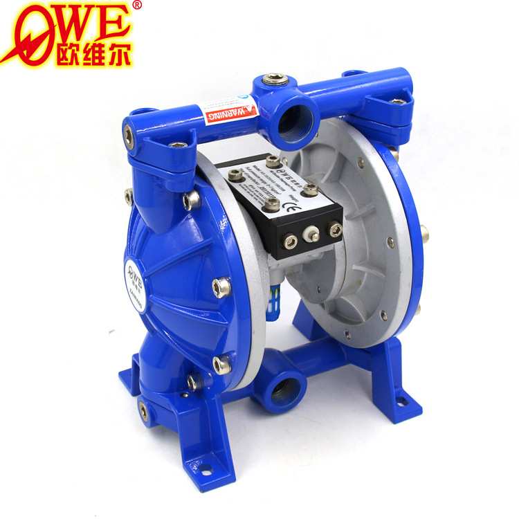 欧维尔AS-20铝合金6分气动双隔膜泵 25mm油漆泵 混合搅拌泵