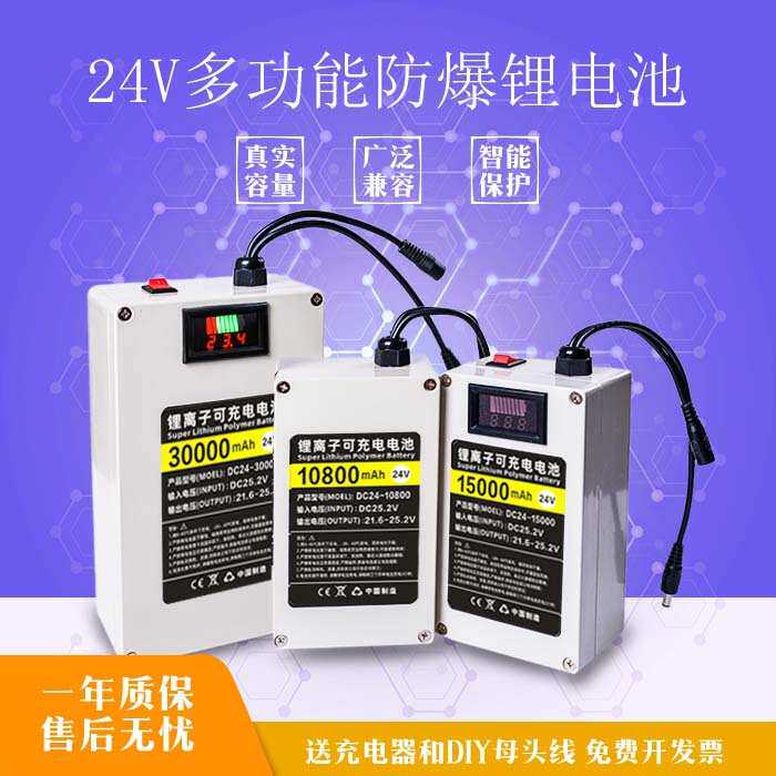24v大容量聚合物锂电池 6串其它元器件
