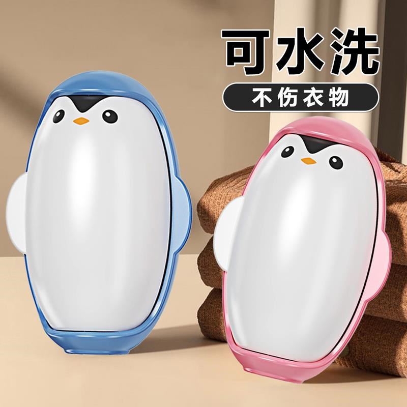 日式可水洗粘f毛器滚筒企鹅粘毛神器强力衣物去毛除灰尘清理粘头