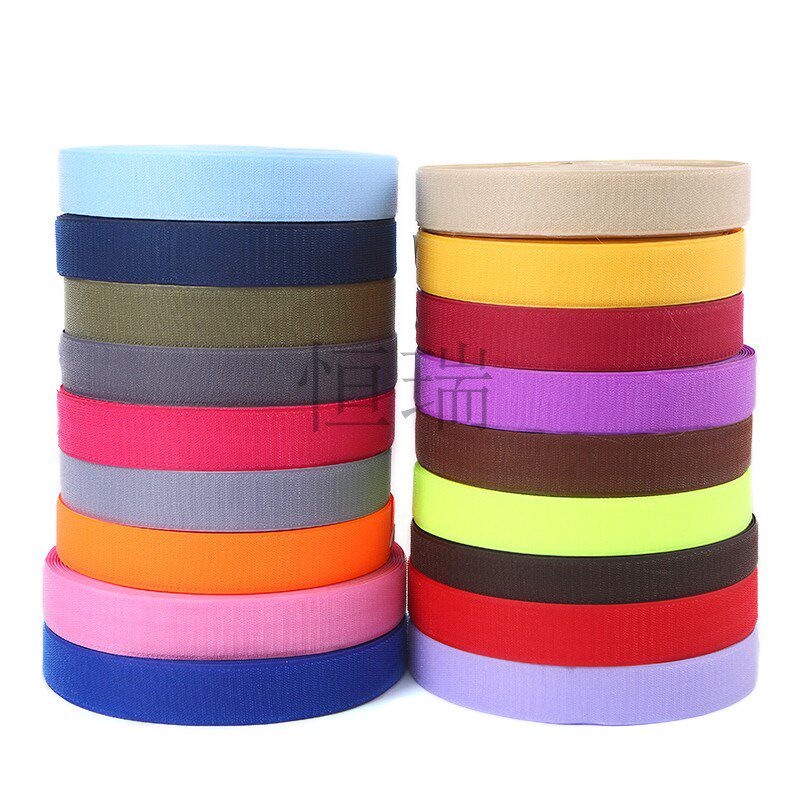 缝纫辅料彩色魔术贴4cm毛刺粘扣带雌雄扣子母扣尼龙搭扣混纺无胶