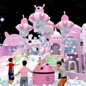 室内亲子互动游艺设施淘气堡洒球机 大型海洋球池儿童乐园倒球机