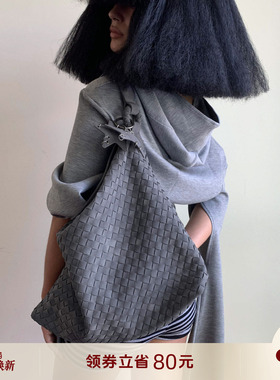 ECODAY秋冬季原创设计麂皮编织包大容量托特包女通勤包单肩斜挎包