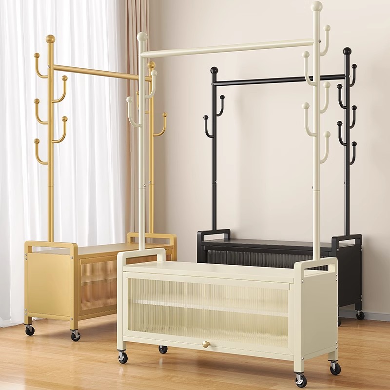 收纳式衣帽架鞋架两用