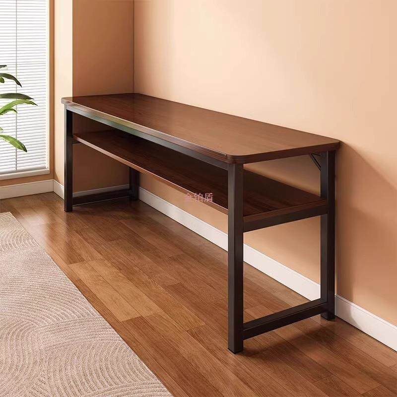 简约长条桌子简易出租屋卧室家用电脑桌长方形书桌宿舍学生写字桌