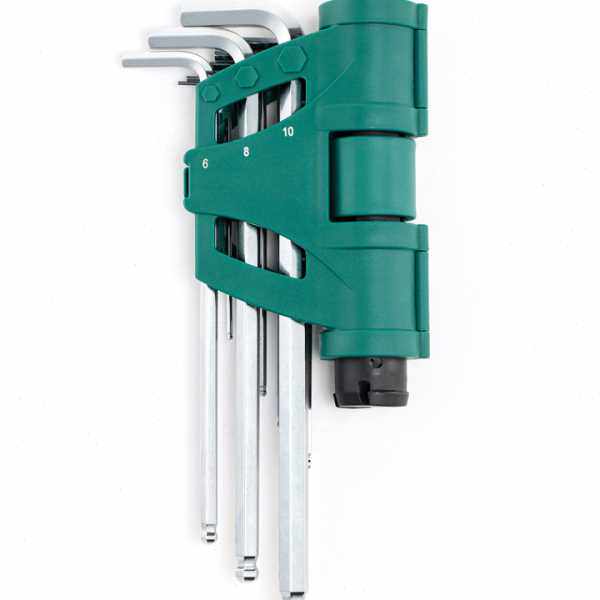 世达09124内六角扳手套装特长球头SVCM合金钢公制9件套1.5-10mm