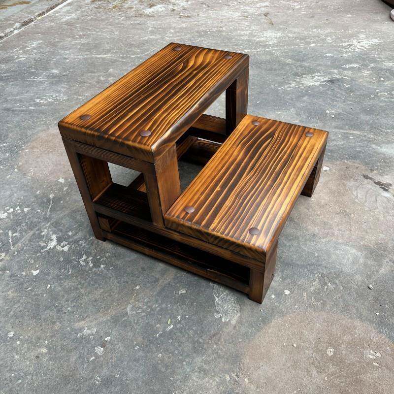 实木脚踏台阶家实木高脚踏2步层用踏增架垫脚架楼WEB梯踏步