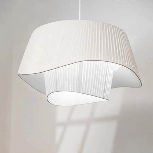 法式中古百褶布艺客卧奶室吊灯北52511in欧s油风艺术设计厅书房主