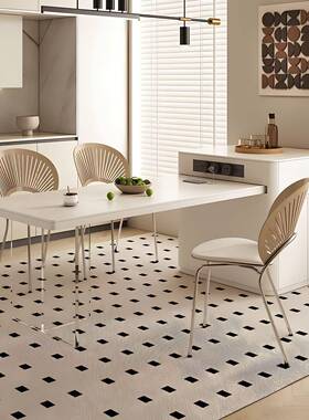 法式奶油岛台OLR餐桌一体岛可伸缩风款小户型现代新简约家用悬浮