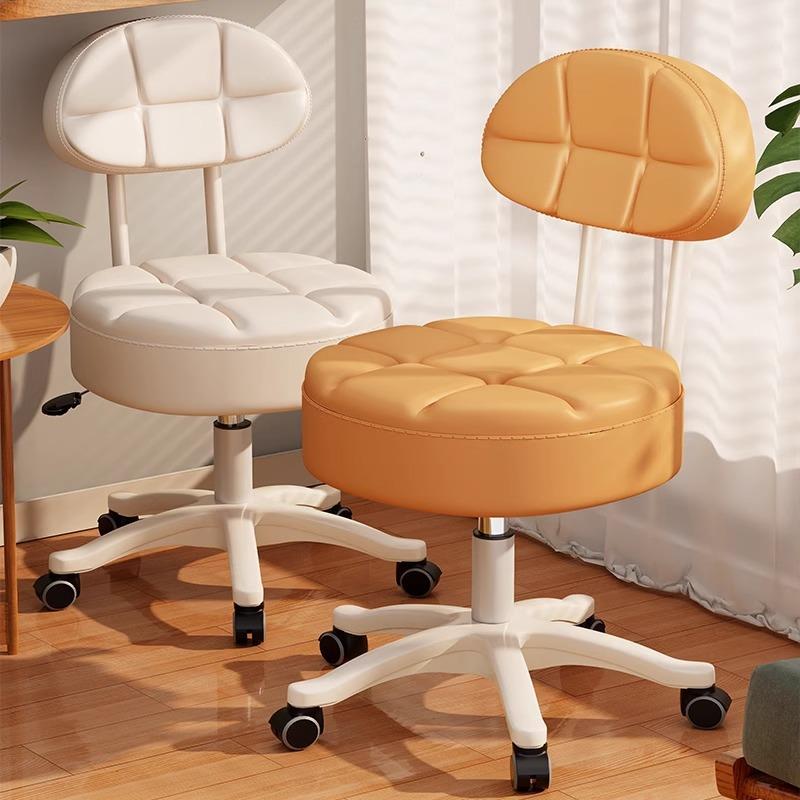 万向轮小可椅家用滑轮矮凳子子移沙动靠背板凳网红圆凳发829凳学