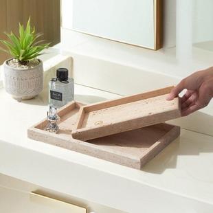 诧寂风洞石装薰饰盘果盘收纳盘家置托物盘SRE子卫浴中古居摆件香