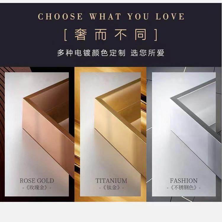 理A079石别吃饭桌子墅家具会议桌家用餐台简约不锈钢桌美式轻奢大